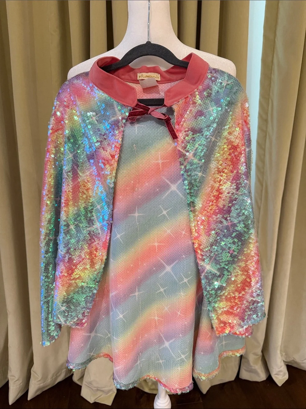 Ratatam - Kids Rainbow Sequin Fairy Cape Costume